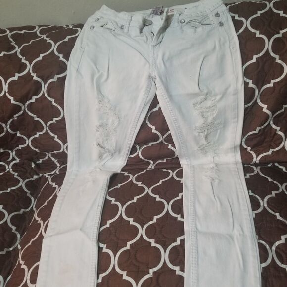 Almost Famous Denim - Damaged Jean's light big spot in the top left back